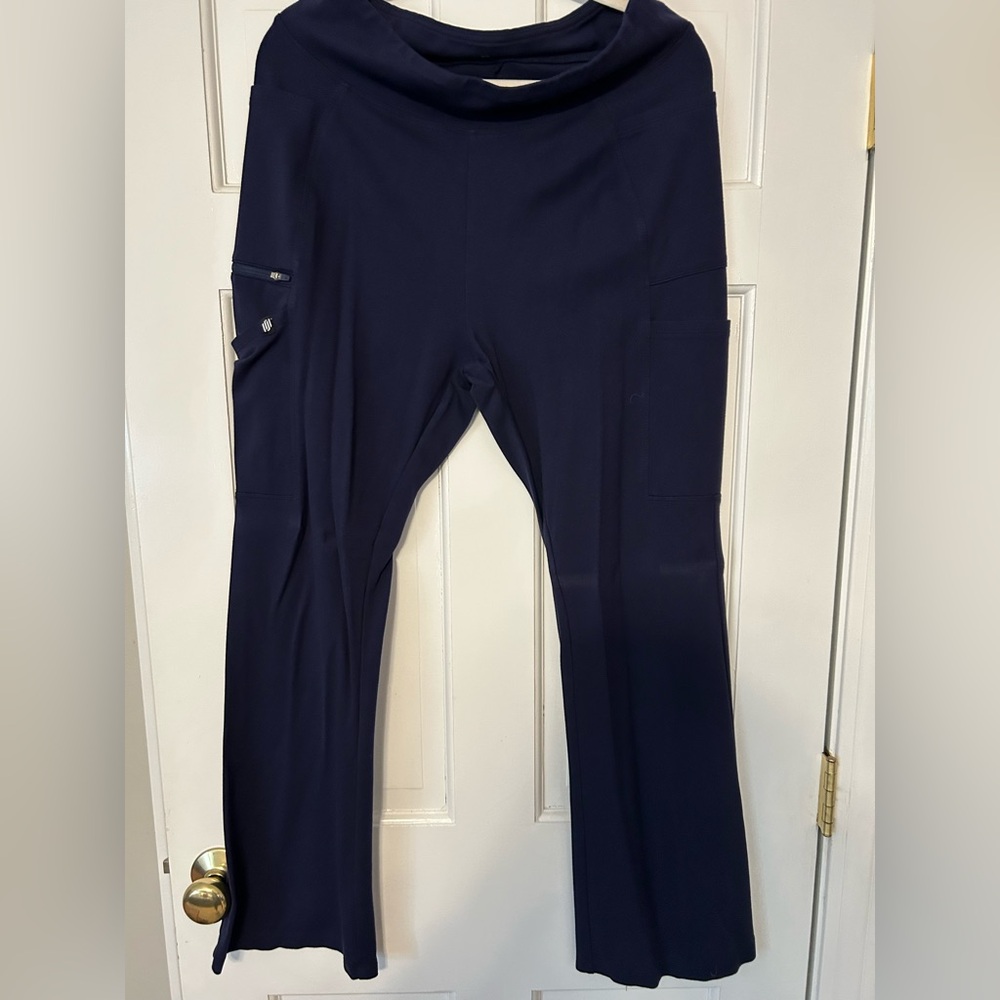 Jaanuu Navy Wide-Leg Medical Scrub Pants